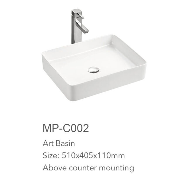 White square bathroom ceramic pedestal washbasin wholesale cheap art basin china mopo