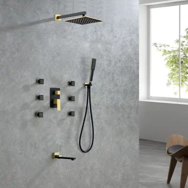10-Inch Wall Mounted Complete Shower Faucet Set Bathroom Faucet Accessories
