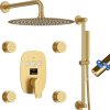 12 Inch Round Brushed Gold Rainfall Shower.jpg 800x800