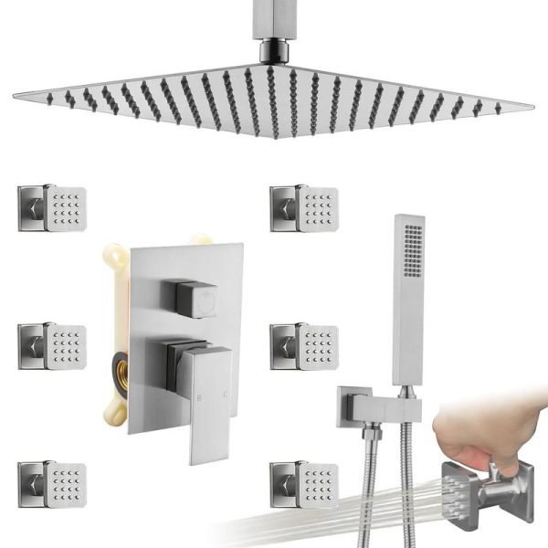 Rain Shower Head System Full Body Spray Massage Shower Set