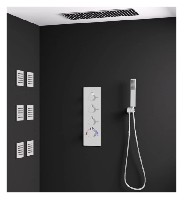 16x32 Inch Ceiling Shower Head Full Body Coverage Thermostatic Rain Shower System