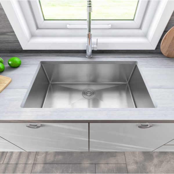 18 Gauge 32inch Undermount Handmade Sink Single Bowl 304 Stainless Steel Kitchen Sink