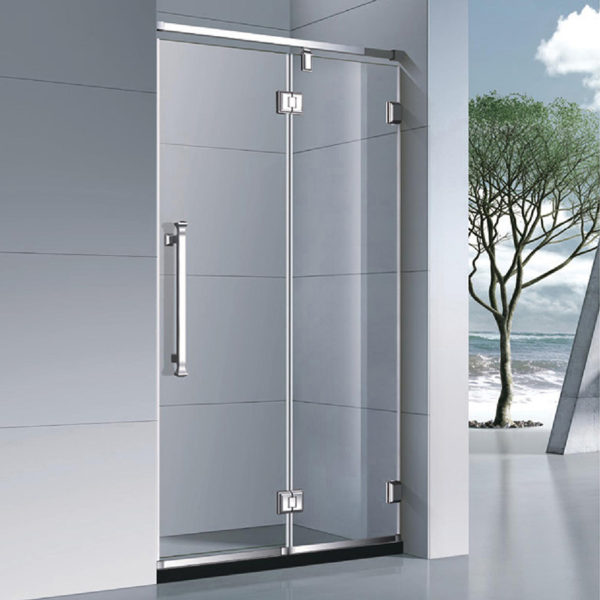 Customized Popular Glass Shower Door Panel Stainless Steel Hingescreen Swing Bathroom MP01121L