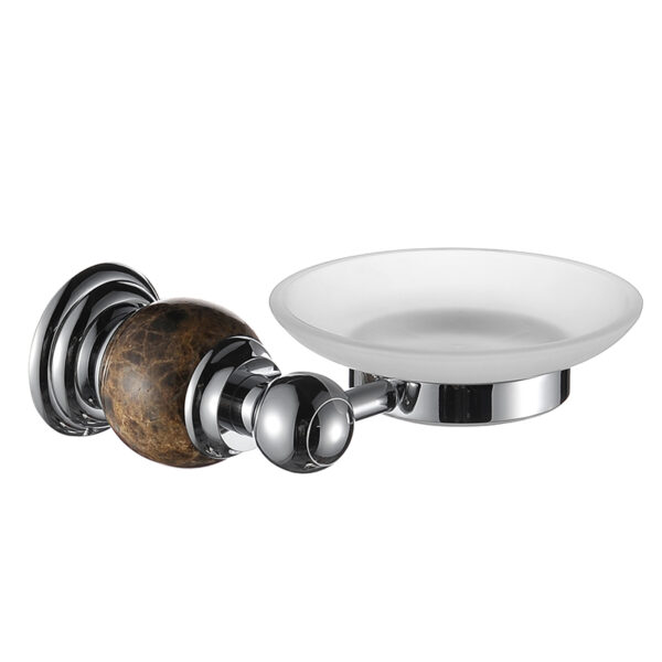 Bathroom accessories classic design chrome brass bathroom finish square soap dish holder - Imagen 3