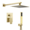 Brushed nickle gold bathroom shower hot and cold shower mixer in wall mounted rain concealed shower set Brushed nickle gold bathroom shower hot and cold shower mixer in wall mounted rain concealed shower set 1 SW003 Brushed nickle gold bathroom shower hot and cold shower mixer in wall mounted rain concealed shower set 1 SW003