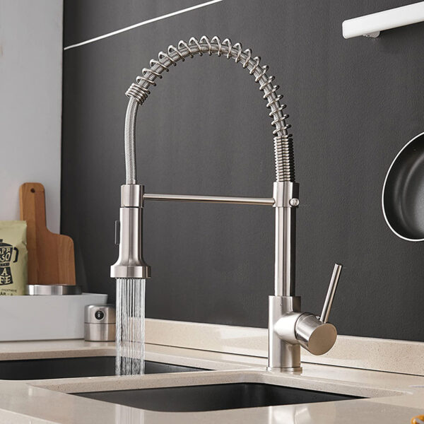 Factory price single handle sink faucet pull down kitchen faucet 304 stainless steel matte black kitchen faucets - Image 6