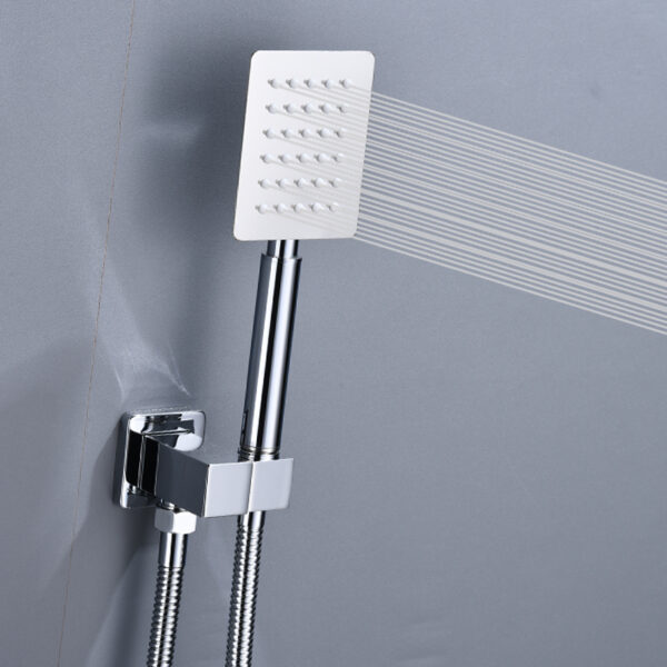 China shower faucet manufacturer wholesale wall mount rainfall chrome waterfall bathroom shower faucet Concealed shower set - Image 4