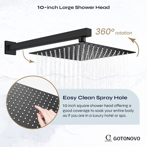China shower faucet manufacturer wholesale wall mount rainfall chrome waterfall bathroom shower faucet Concealed shower set - Image 5