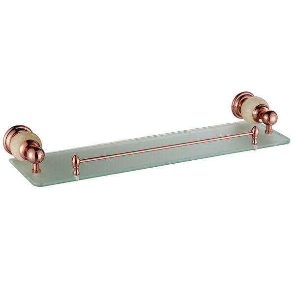 Factory direct bathroom accessories simple wall mounted single tier finish glass shelf for bathroom shelf - Image 4