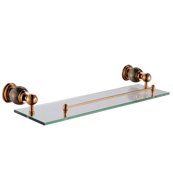 Factory direct bathroom accessories simple wall mounted single tier finish glass shelf for bathroom shelf - Image 7