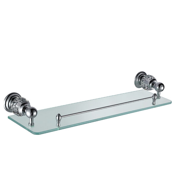 Factory direct bathroom accessories simple wall mounted single tier finish glass shelf for bathroom shelf - Image 8