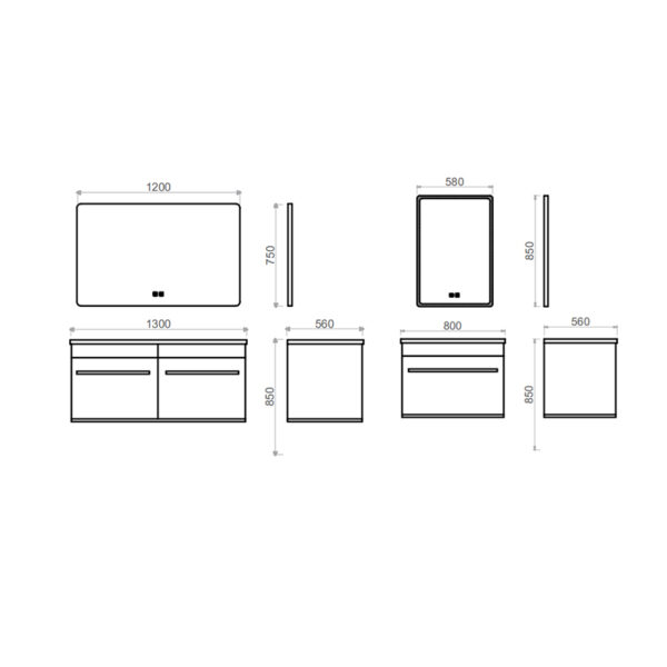 Modern bathroom luxury vanity sink basin cabinet wall mounted illuminated bathroom mirror cabinet farmhouse bathroom vanity - Imagen 6