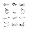 Hot sale modern bath accessories products chrome plated wall mounted brass bathroom accessories sets for hotel 1 2500