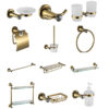Hot sale modern bath accessories products chrome plated wall mounted brass bathroom accessories sets for hotel 1 3000A