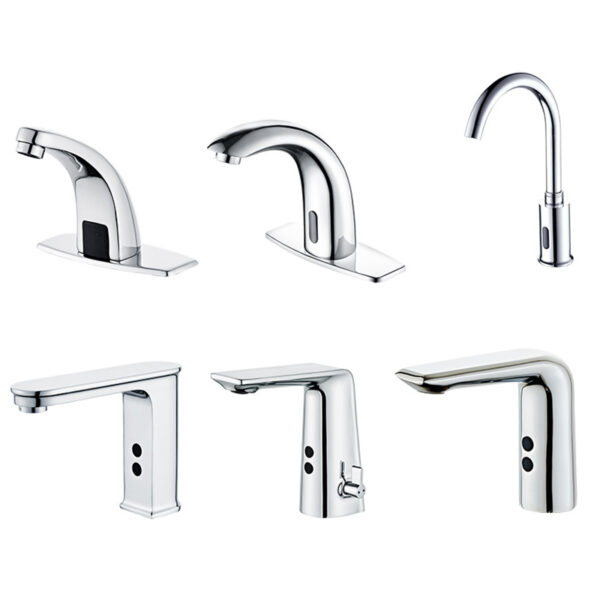 Single hole brass body chrome polished plating deck mounted sense faucets
