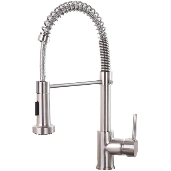 New design 304 stainless steel kitchen faucet 360 degree rotatble kitchen faucet with pull out sprayer 1 MP0224