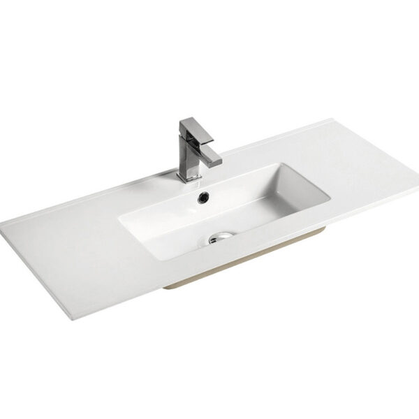 China Sanitary Ware Manufacturer Modern Hotel Thin Edge Hand Wash Sink Bathroom Ceramic Cabinet Wash Basin MP Ceramic 015 - Imagen 5