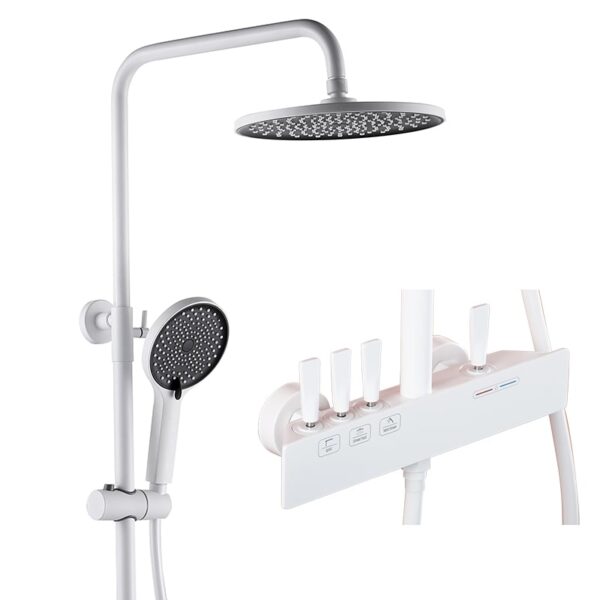 China wall-mounted stainless steel bathroom shower set with sliding rod shower head