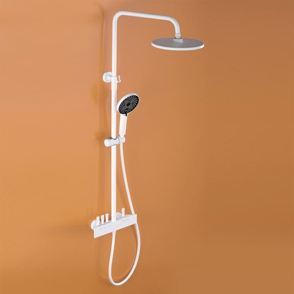 China wall-mounted stainless steel bathroom shower set with sliding rod shower head