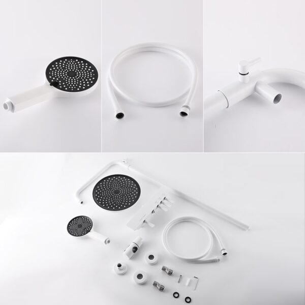 Hot sale wall-mounted rain shower column white shower set with bathroom spray