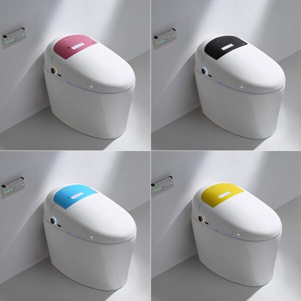 Integrated kick-type automatic flushing smart toilet