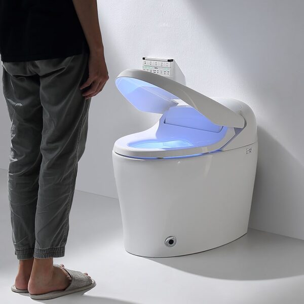 New design clean smart toilet in bathroom
