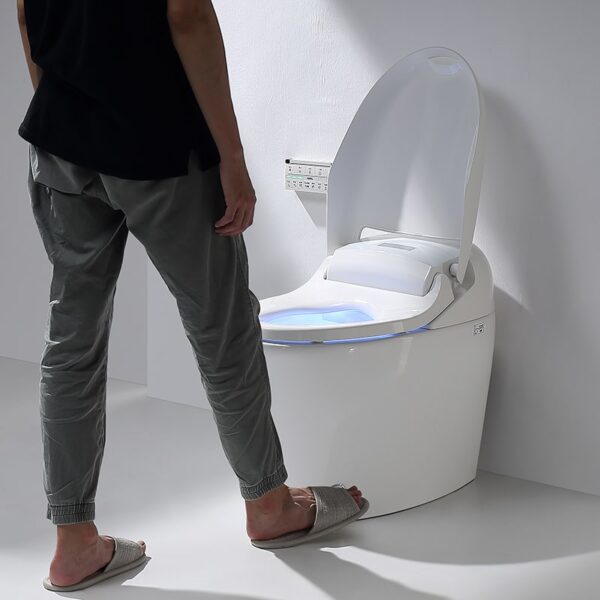 New design clean smart toilet in bathroom