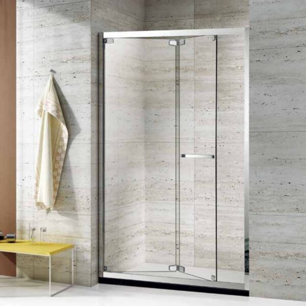 Stainless steel frame glass shower door