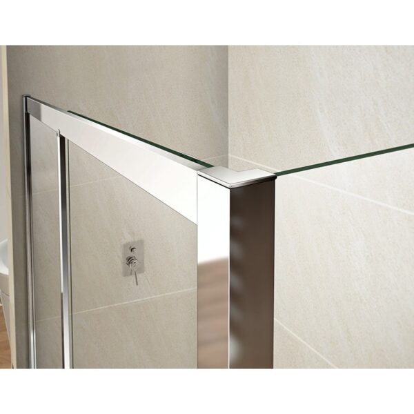 Glass shower door,