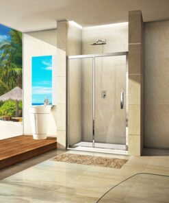 luxury simple bathroom tempered glass shower door