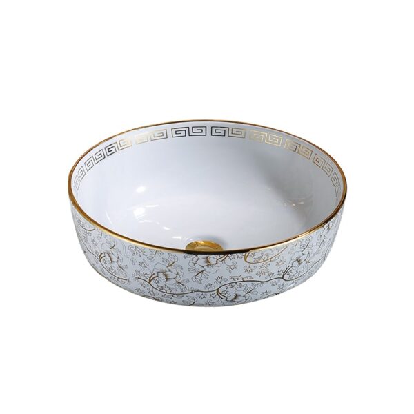 custom countertop ceramic modern gold luxury and silver hand wash art basin bathroom sink hotel