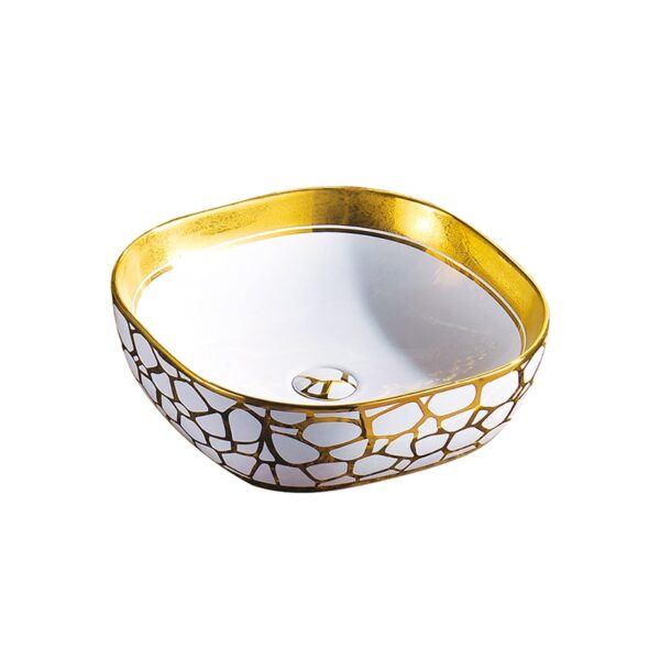 Sink Ceramic Countertop Basin Art Square