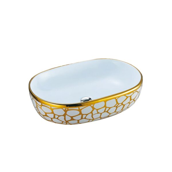 custom countertop ceramic modern gold luxury and silver hand wash art basin bathroom sink hotel