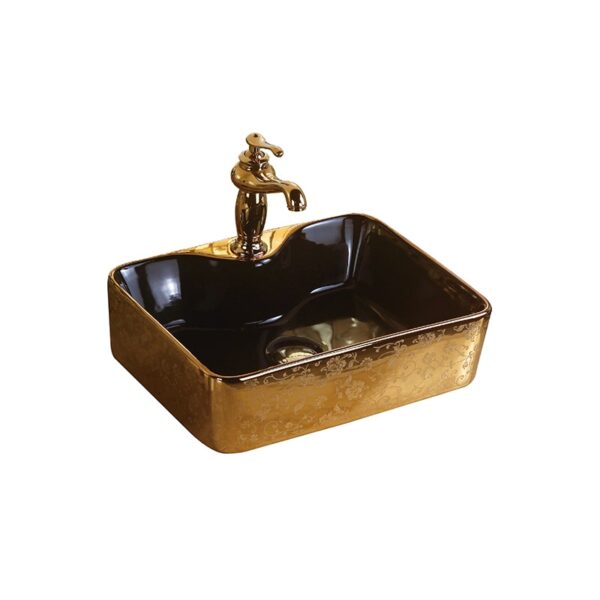 Ceramic Gold Wash Basin Gold Sink Bathroom