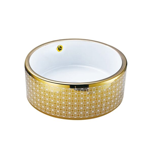 Ceramic Gold Plated Washbasin