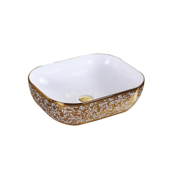 Ceramic Gold Plated Washbasin