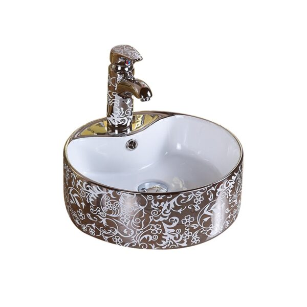 Ceramic Gold Plated Washbasin