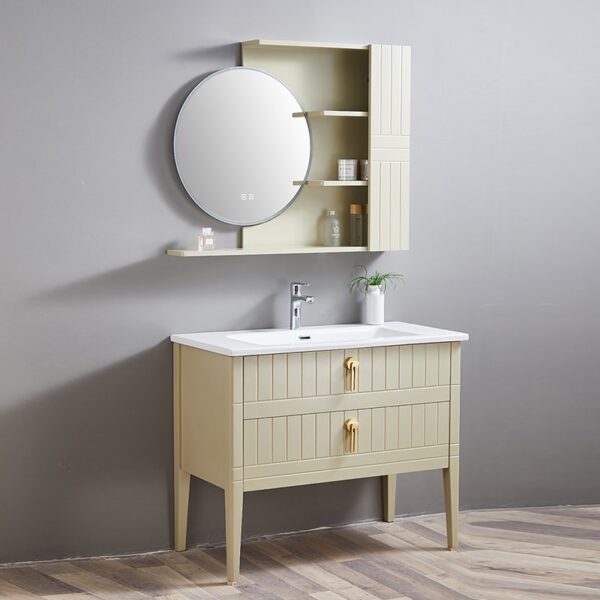 Luxury stainless steel floor-standing bathroom cabinet