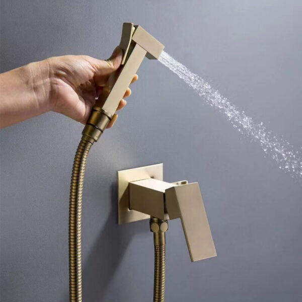 Non-Electric Mechanical Bidet Sprayer With Cold Water Mixer Brass Toilet Bidet Sprayer Set – Bild 4