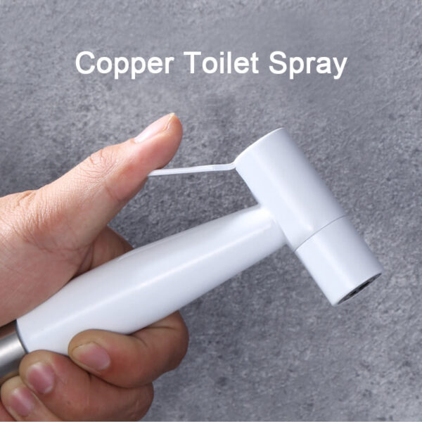 Copper Hand Held Bidet Sprayer Rinse Toilet Bidet Spray Manufacturer Brushed Nickel Toilet Sprayer - Imagen 3