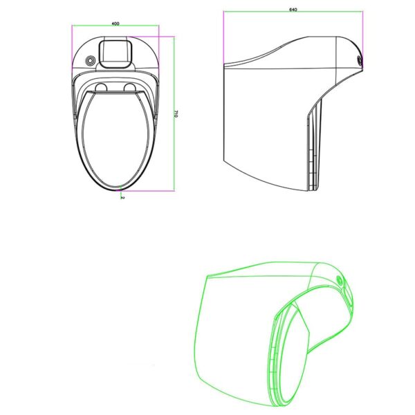 2023 New Sanitary Ware Bathroom Ceramic Color Toilet WC One Piece Toilet - Imagem 23
