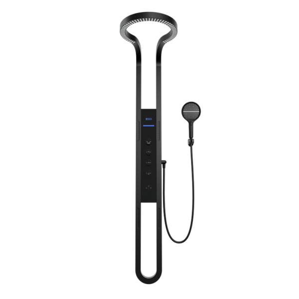 Smart Digital Display Bathroom Waterfall Water Mist Rain Panel Wall Mounted Shower Panel Brushed