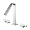 3 Hole Bathroom Curved Spout Wall Mounted