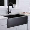 30 Inch Black Farmhouse Sink Undermount 18