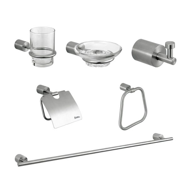 304 SS Stainless Steel Bath Fittings Accessories for Hotel Bathroom and Toilet Towel bar Sets