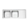 304 Stainless Steel Farm Sink Stamped Metal Single Drainboard Double Basin Bin Handmade Kitchen Sink MP D001 1