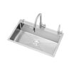 Fregaderos de cocina de un solo tazón hechos a mano de acero inoxidable 304 Fregadero de acero inoxidable MP KS 001
