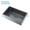 304 Stainless Steel Kitchen Sink Gunmetal Black
