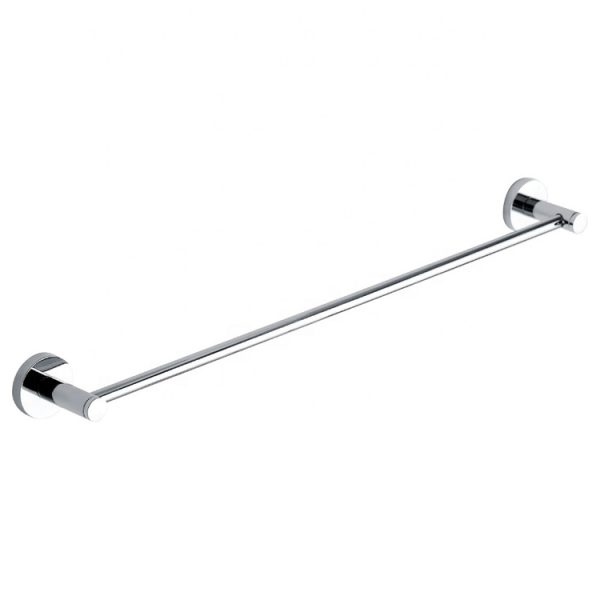 304 Stainless Steel Round Single Towel Rack Towel Bar Rail Wall Mounted Bathroom Accessories Towel Shelf Holder Chrome