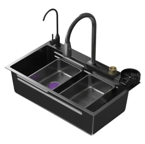 304 Stainless Steel Waterfall Kitchen Sink New Design Kitchen Sink With Accessories for Kitchen